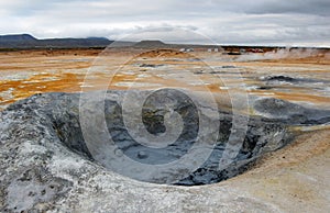 Mud hole in Namarkard, Iceland