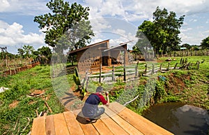 Mud house roof making