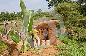 Mud house roof making