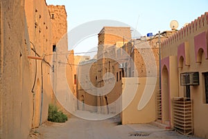 Mud houses in the old village of Al Hamra,Oman