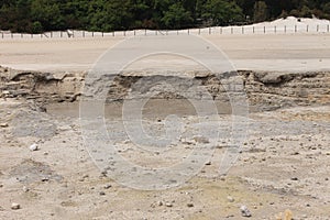 Mud pool in the Solfatara crater in  Pozzuoli, Italy