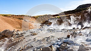 mud pools in Krysuvik area, Iceland