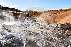 mud pots in Krysuvik area, Iceland