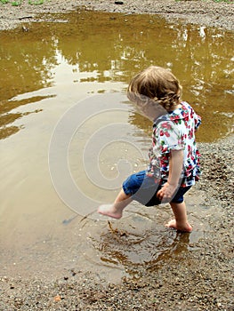 Mud puddle girl