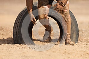 Mud race runners photo