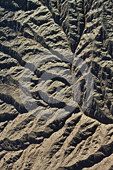 Mud with reens on the banks of the river usk, newport, gwent, Wales, UK