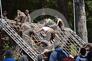 Mud run obstical course net wall