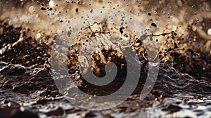 Mud Splash Dynamic - Abstract Nature Photography