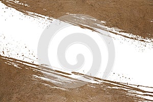 mud splash isolated on white background .