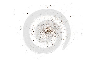 mud splash isolated on white background .