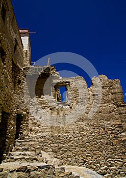 Mud structure against blue sky