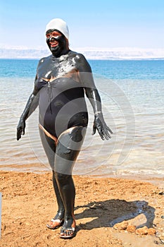 Mud treatment at The Dead sea photo