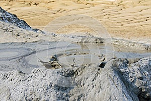 Mud volcano in Berca, Romania
