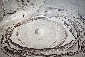 Mud volcano at Krasnodar state, Russia, c