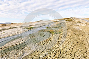 Mud volcanoes panoramic view