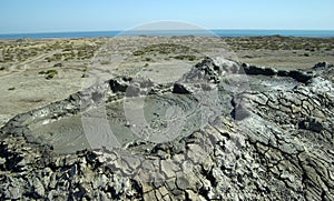 Mud vulcano and Caspian Sea