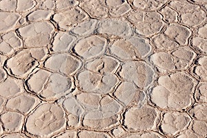 Mudcracks as soon in sossusvlei, Namib desert in Namibia