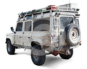 Muddy 4x4 vehicle