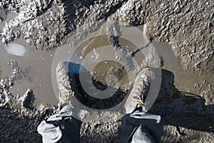 Muddy boots photo