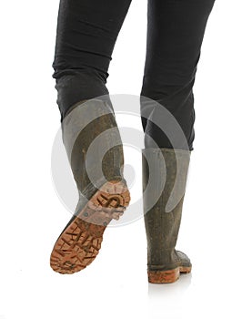 Muddy boots photo