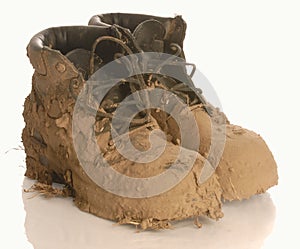 Muddy boots photo