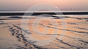 Muddy channels on Crosby beach