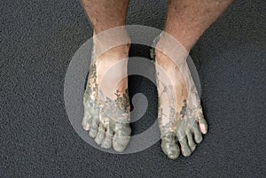 Muddy feet photo