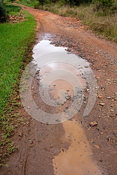 Muddy puddle photo