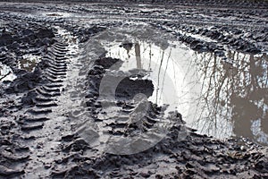 Muddy road photo