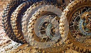 Muddy tires