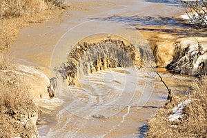 Muddy waterfall