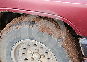 Muddy wheel