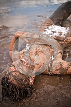 Muddy woman