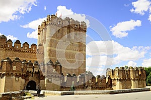 Mudejar gothic castle of Coca in Segovia. photo