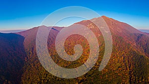 Mudeungsan mountain during autumn season in Gwangju, South Korea