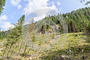 Mudflow at the Goeriachtal in Lungau, Austria