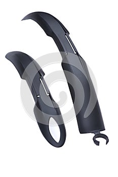 Mudguard bicycle on white