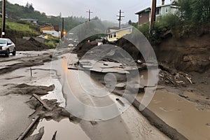 mudslide destroys roadway, forcing traffic detours