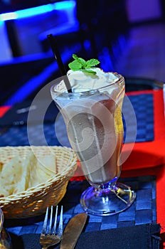 Mudslide Drink with Whipped Cream
