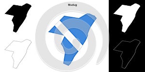 Mudug outline map