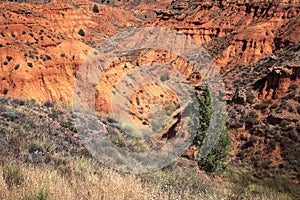 Muela de Teruel Mountain in Rambla Barrachina, Teruel, Spain