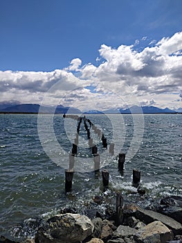 Muelle histÃ³rico, Puerto Natales, Patagonia, Chile