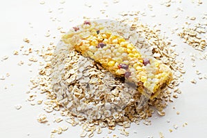 Muesli bar with dry berries