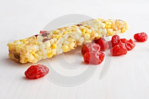 Muesli bar with dry berries