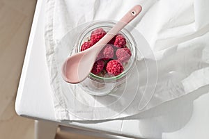 Muesli, yogurt and berries for a healthy breakfast