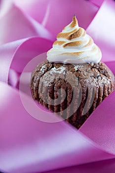 Muffin pink background