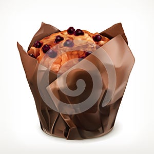 Muffin vector icon