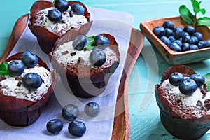 Muffins with berries blueberry