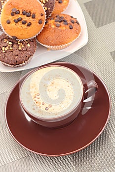 Muffins and cup of coffee