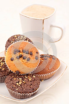 Muffins and cup of coffee